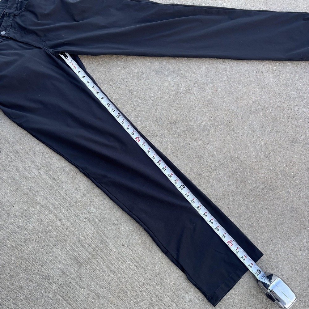 Lululemon Pants Mens 34x36 Black Slim Fit Microfiber Chino Travel Casual Pockets - Picture 8 of 12